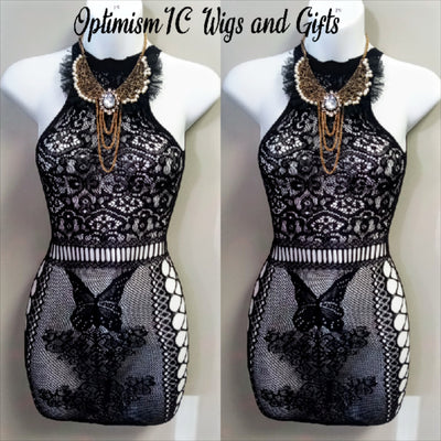 Black butterfly lingerie. Can you feel the heat? Explore Spring Fever at OptimismIC Wigs and Gifts One sizeColor BlackGentle washwigs stores near me, hair store nearby, lace front wigs, wig sales, wig shops st paul, gift shop++++