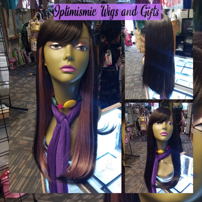 Chocolate Blush Lavender Wigs at Optimismic Wigs and Gifts saint paul