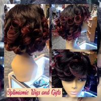 Custom Human hair wigs raspberry black at Optimismic Wigs and Gifts. Ambition black and raspberry Wigs $80 100% Human Hair Optimismic Wigs and Gifts West St Paul MN. shop black and raspberry 99j human hair wigs near me. 