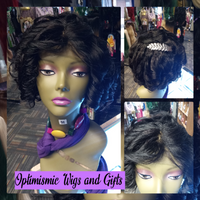 Doll 100% Human hair lace front wig. Wigs nearby.