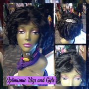 Doll 100% Human hair lace front wig. Wigs nearby. Doll 100% $99 black 8inches Human Hair Lace Front Wig at Optimismic Wigs and Gifts West St Paul MN. shop black human hair lace front wigs near me.