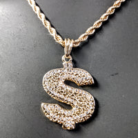 Dollar Sign Pendant Necklace W Rope at Optimismic Wigs and Gifts. Jewelry shops near me.