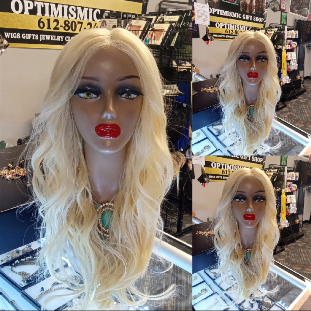 Blonde wavy long wigs shops in st paul at Optimismic wigs and gifts 