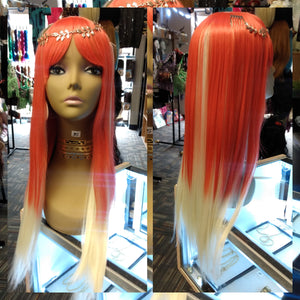 Shop orange and white Coral Sorbet Wigs at Optimismic Wigs and Gifts saint paul.