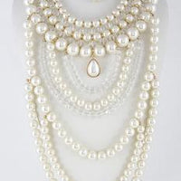 Buy 6 Layered Pearl necklace set at Optimismic Wigs and Gifts Jewelry west saint paul.