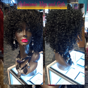 Curly afro wigs at Optimismic Wigs and Gifts  west saint paul
