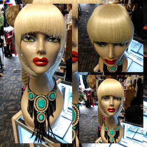 Shop Blonde clip on Bangs at OptimismIC Wigs and Gifts west saint paul. Ponytails and Bangs at OptimismIC Wigs and Gifts St Paul Minnesota