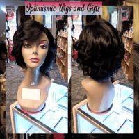 Carol $99 HD Lace black 100% 8 inch center part Human Hair Lace Front Wig at Optimismic Wigs and Gifts St Paul MN 55118 - OptimismIC Wigs and Gifts