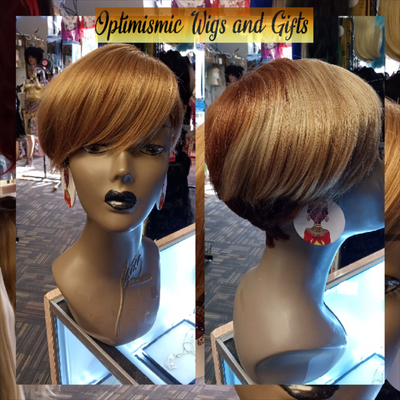 Gold Metallic Coral Wigs at Optimismic Wigs and Gifts west saint paul