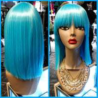Electric Blue Bob Wig $25 Optimismic Wigs and Gifts Shop West St Paul MN - OptimismIC Wigs and Gifts