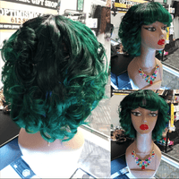Emerald Green 100% Human Hair Wig $75 Optimismic Wigs and Gifts Shop St Paul MN - OptimismIC Wigs and Gifts
