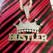 Buy gold Hustler Pendant Necklace w Rope at OptimismIC Wigs and Gifts.