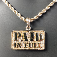 Shop Paid in full Pendant Necklace w Rope in saint paul at OptimismIC Wigs and Gifts