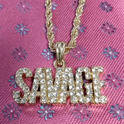 Buy Savage Pendant Necklace w Rope at OptimismIC Wigs and Gifts.