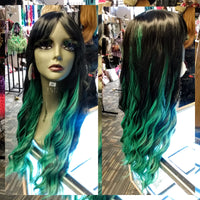 Shop Green and black Khelani Wig at Optimismic Wigs and Gifts