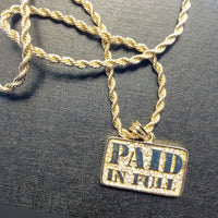 Shop Paid in full Pendant Necklace w Rope at OptimismIC Wigs and Gifts