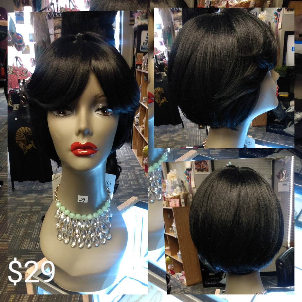 Shop short black bob wigs Lovely Wig at Optimismic Wigs and Gifts