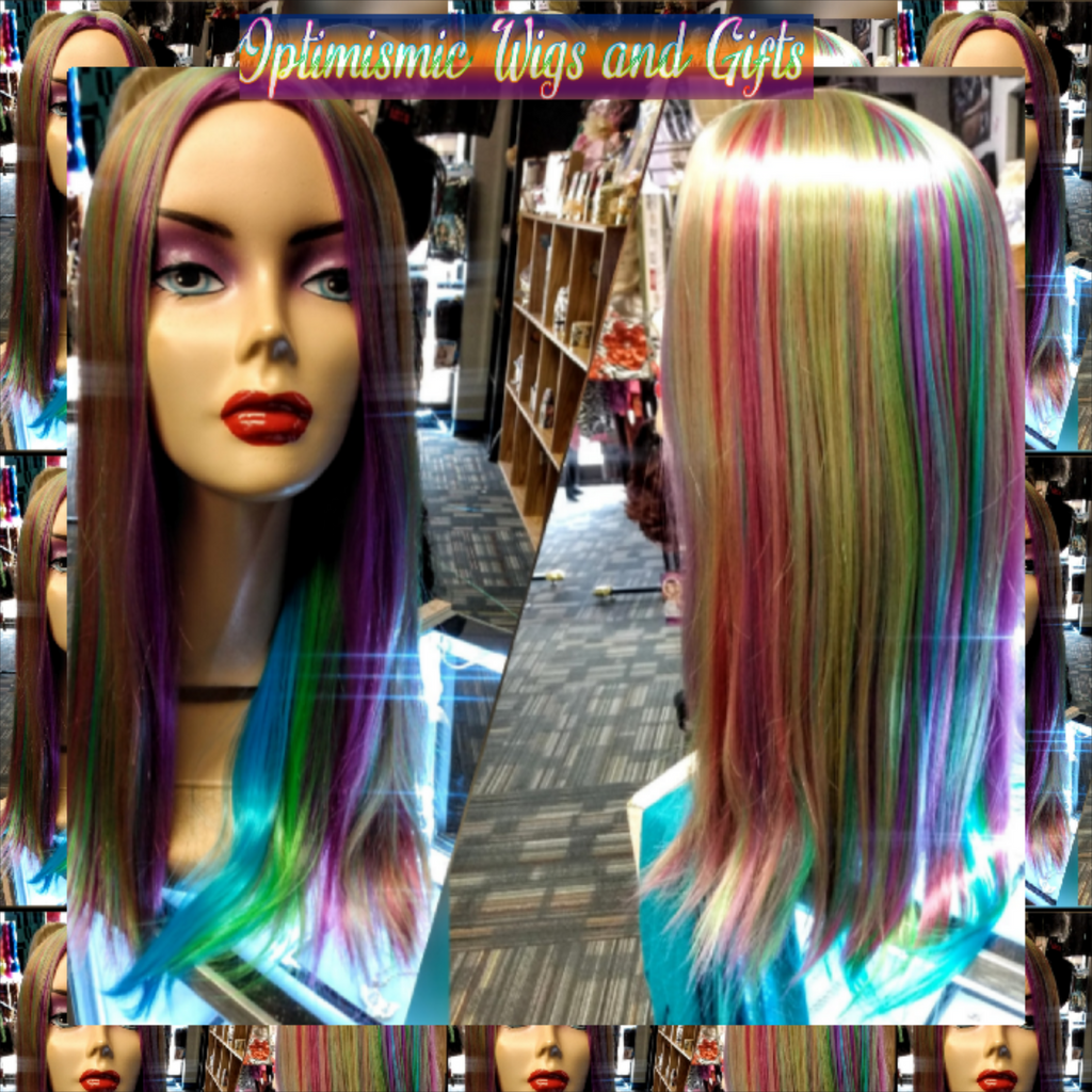 halloween wigs west saint paul Optimismic wigs and giftsRainbow Unicorn Wigs at Optimismic Wigs and Gifts 