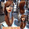Vixen Reddish Brown Synthetic Glueless 28inch Wigs $79 at Optimismic Wigs and Gifts St Paul MN - OptimismIC Wigs and Gifts