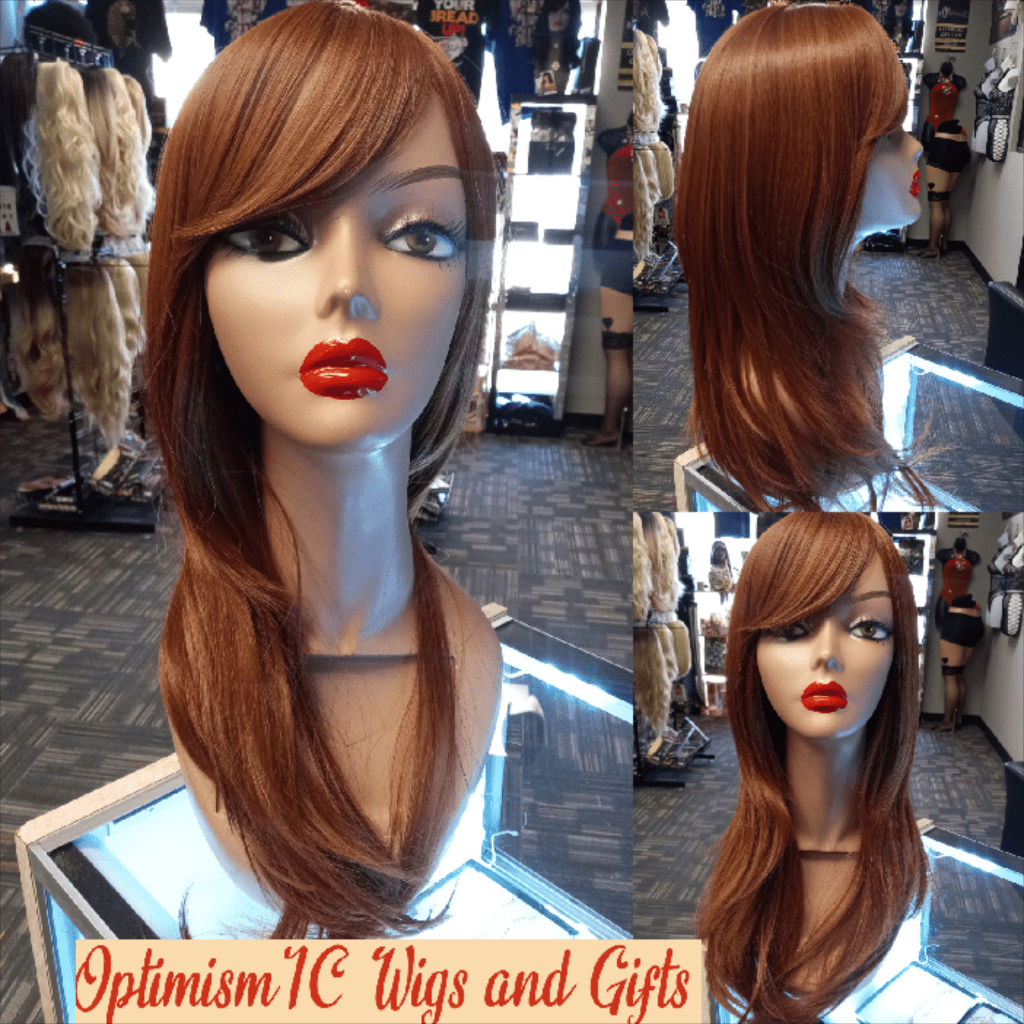 Vixen Reddish Brown Synthetic Glueless 28inch Wigs $79 at Optimismic Wigs and Gifts St Paul MN - OptimismIC Wigs and Gifts